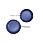 Recalled Granitestone Diamond Pro Blue Stainless 10” & 11.5” Sauté Pans